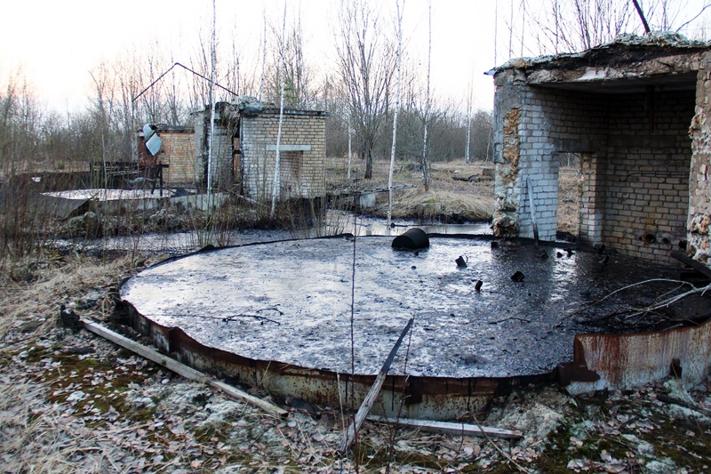 Vecumnieku pagastā mazuts no mucām pamazām piesārņo apkārtējo vidi. 
Autors: Artūrs Enkurs