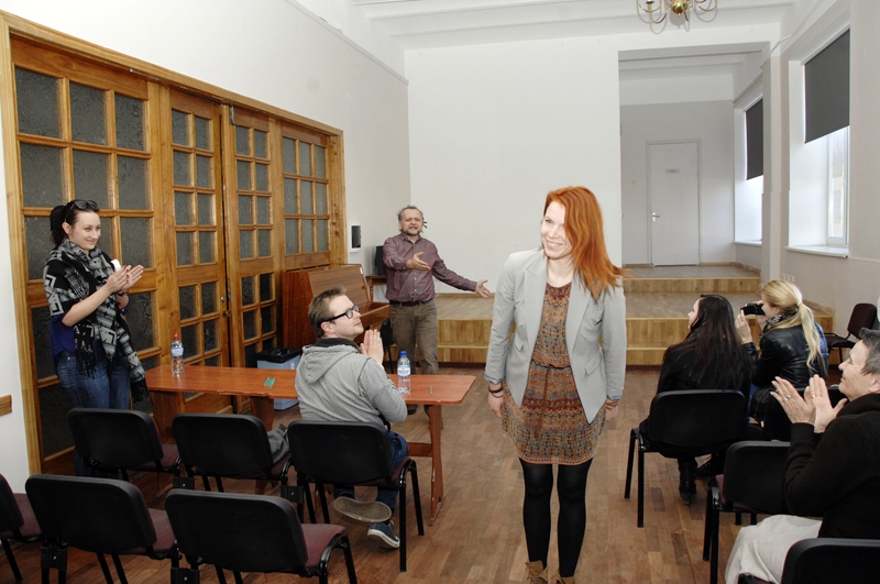 Unas Nākumas topošās jauniešu lugas ideja aizrāva klausītājus.
Autors: Ivars Bogdanovs