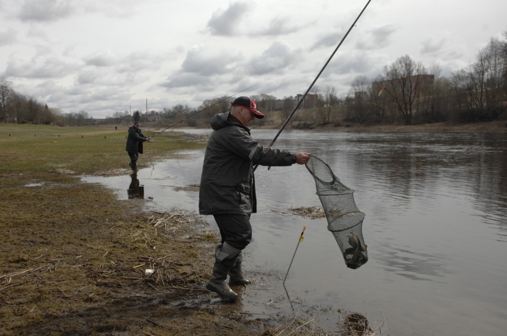 «Vimbas nāk. Var just, ka tas ir pats sākums, bet zivju ir pietiekami – katram ir kāda vimba,» tā baušķenieks Edgars Kuzma, kurš 31. martā makšķerēja Mūsā. 
Autors: Ivars Bogdanovs