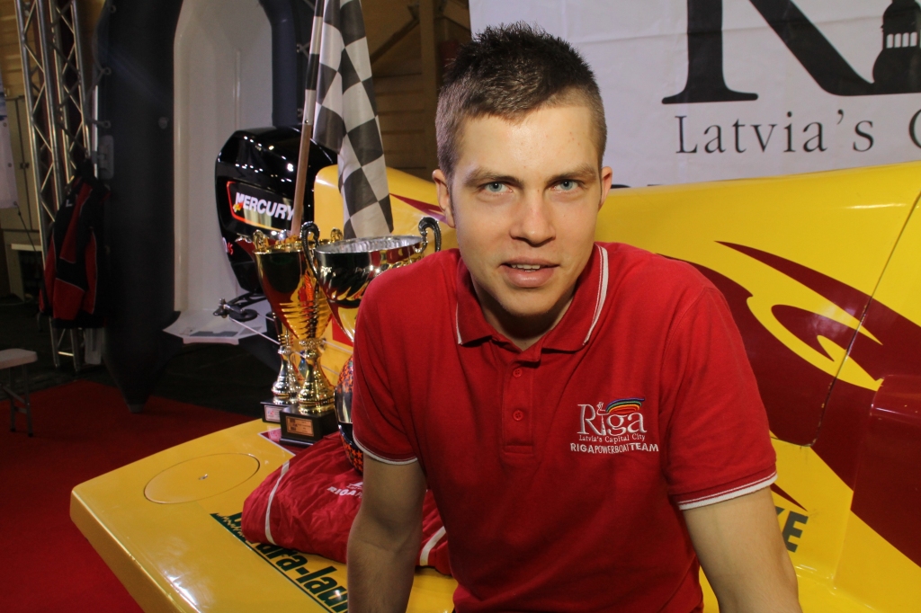 Mārtiņš Jātnieks šogad cer startēt pasaules čempionātā «Formula 2» motorlaivām. 
Autors: Uldis Varnevičs