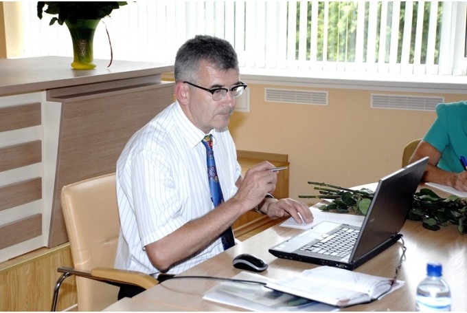 Bauskas novada domes sēdi vada pašvaldības priekšsēdētājs Raitis Ābelnieks.
Autors: No arhīva.