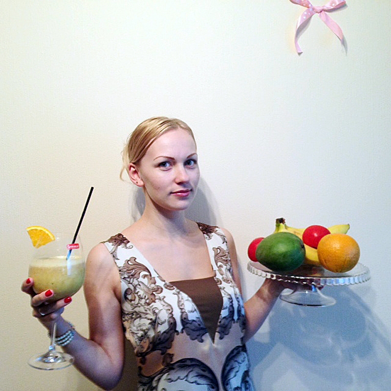 Mirdzas Gasiņas ēdienkartē visu gadu cieņā ir dažādi augļu un dārzeņu smūtiji. Foto no personiskā albuma.