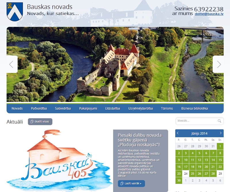 Novados iedzīvotāju informēšanai un apvienošanai izveidotas interneta mājaslapas.