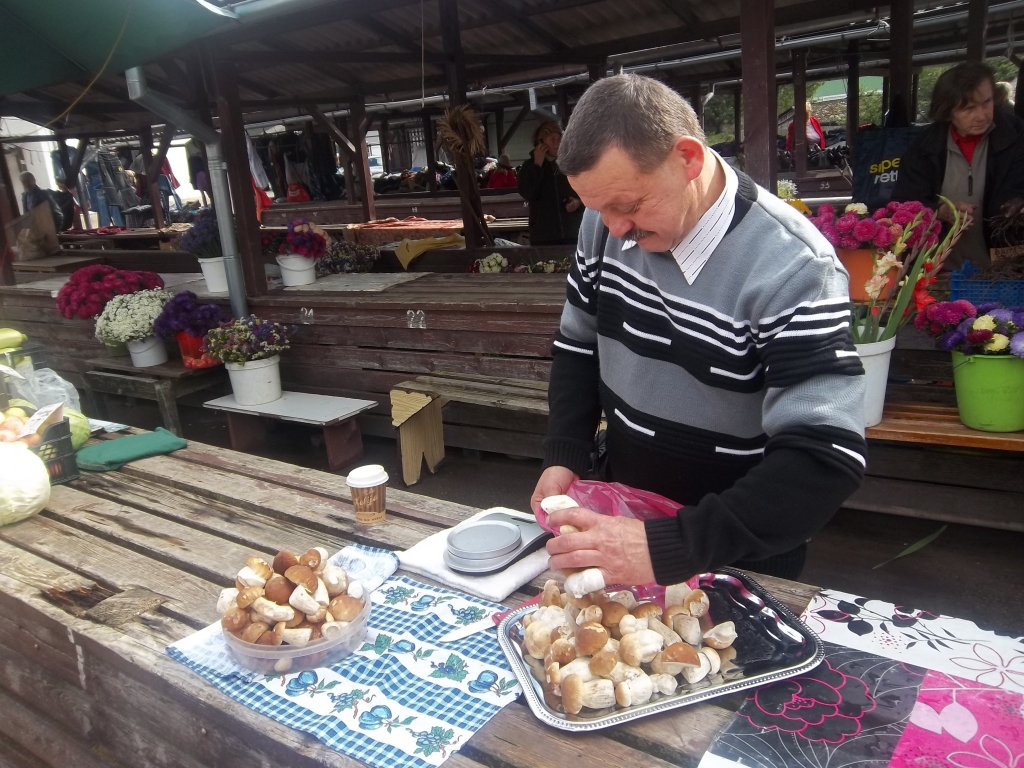 Bauzes tirgū sastaptais Vecumnieku pagasta iedzīvotājs Andrejs Zandbergs piektdien, 29. augustā, pārdošanai bija atvedis 15 kilogramu baraviku.
Autors: Sandra Danosa