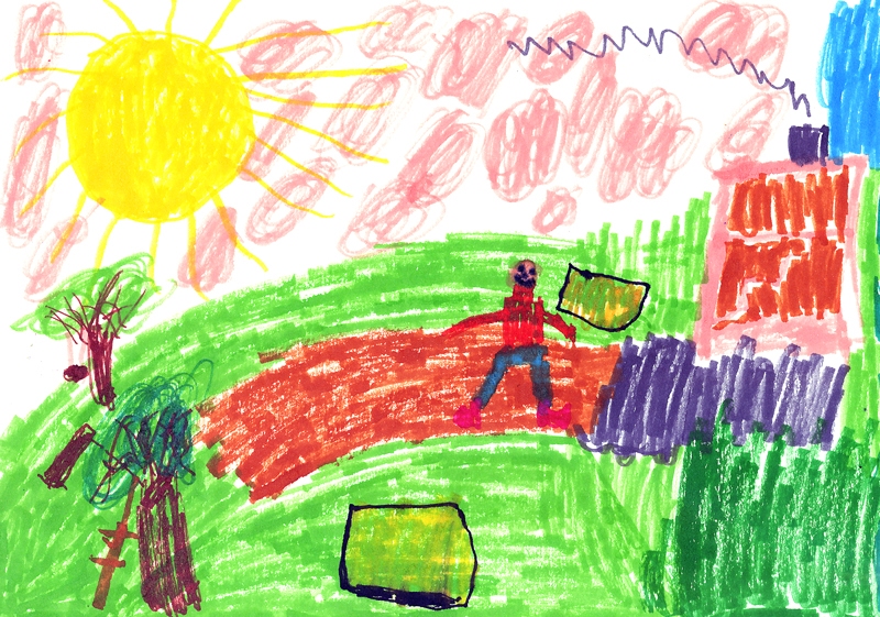 Renijs Alksnis, Mežgaļu pamatskolas 2. klase. Es savā dārzā.