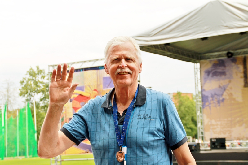 Andris Staģis ne tikai apraksta sporta notikumus, bet arī pats piedalās sacensībās.
Autors: Uldis Varnevičs