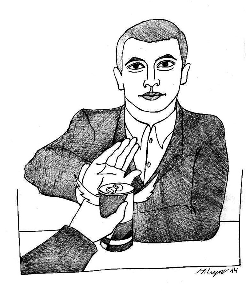 Vladimirs Reskājs, jauneklīgā saraksta līderis, visaktīvāk cīnījies pret enerģijas dzērieniem.
Autors: Zīmējums – Marta Liepa