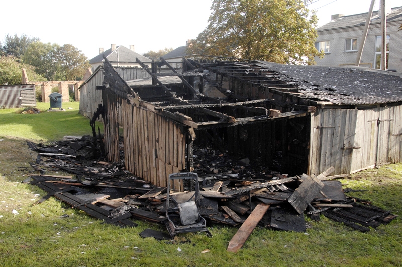 Salātu ielā 33 nodegušais šķūnītis.
Autors: Ivars Bogdanovs