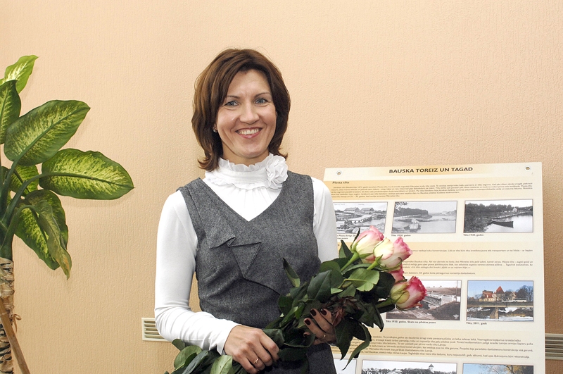 Līga Vasiļauska, jaunievēlētā Vecsaules pagasta pārvaldes vadītāja. 
Autors: Ivars Bogdanovs