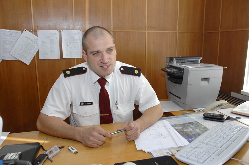VUGD Bauskas daļas komandieris Vadims Kuzmičs.
Autors: no «Bauskas Dzīves» arhīva.