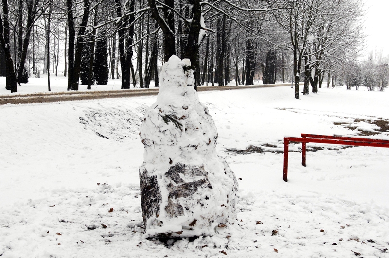Bērni ir sajūsmā par pirmo sniegu – pie skolām, bērnudārziem, mājām piektdien slējās raženi sniegavīri.
Autors: Ivars Bogdanovs