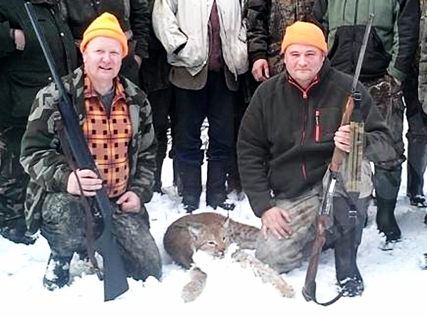 Skaistkalnes mednieki ar nomedīto lūsi 2013./2014. gada sezonā.
Autors: Aldis Salmiņš