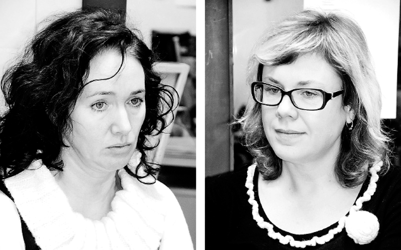 Andželika Kāle (no kreisās) un Ilze Niedre.
Autors: Uldis Dobelis