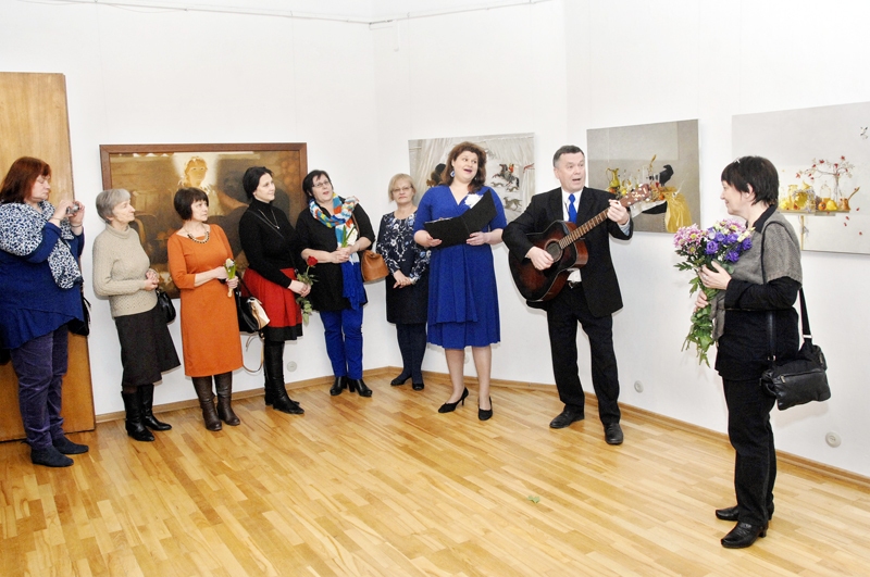 Izstādes atklāšana pulcēja mākslas cienītājus no Bauskas, Iecavas un Rundāles novada.
Autors: Ivars Bogdanovs