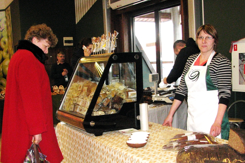 Jolanta Bumere, «Krišjāņu» produkcijas pārdevēja. 
Autors: Vilnis Auzāns