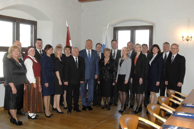 Rātsnamā ar prezidentu Andri Bērziņu tikās Bauskas novada domes deputāti.
Autors: Ivars Bogdanovs