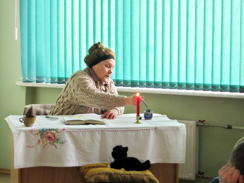 Aldonija Gaveika izcili iejutās Aspazijas lomā. 
Autors: no bibliotēkas albuma