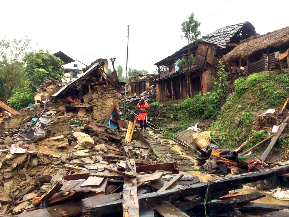 Postījumi Nepālā. 
Autors: no brīvprātīgo albuma