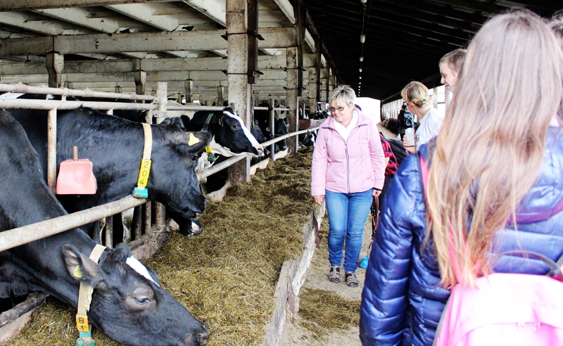 Bauskas Valsts ģimnāzijas 10.a klase un audzinātāja Ināra Graudiņa Brunavas pagasta zemnieku saimniecībā «Krišjāņi».
Autors: Annemarija Čaikovska