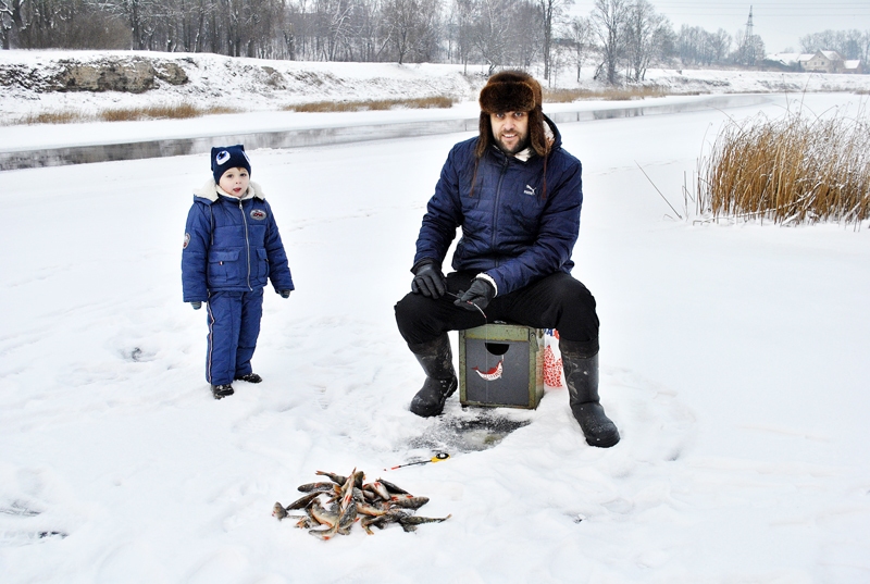 Rihards Krūmiņš kopā ar dēlu Mārtiņu vairākus asarus noķēruši Mēmelē.
Autors: Ivars Bogdanovs