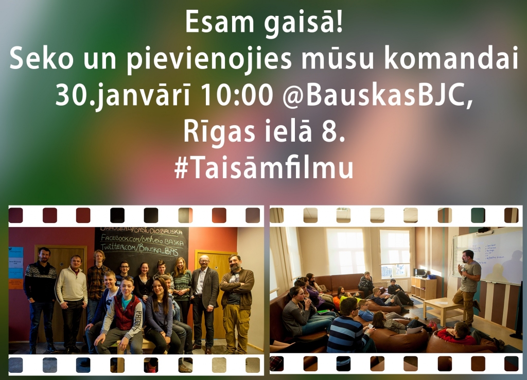 «BM studio» dalībnieki jau 30. janvārī gatavojas uzņemt savu pirmo reklāmas rullīti.