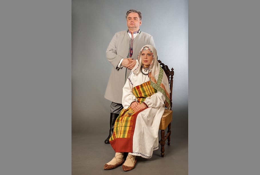 Rekonstruētais votu tautastērps.
Autors: publicitātes foto