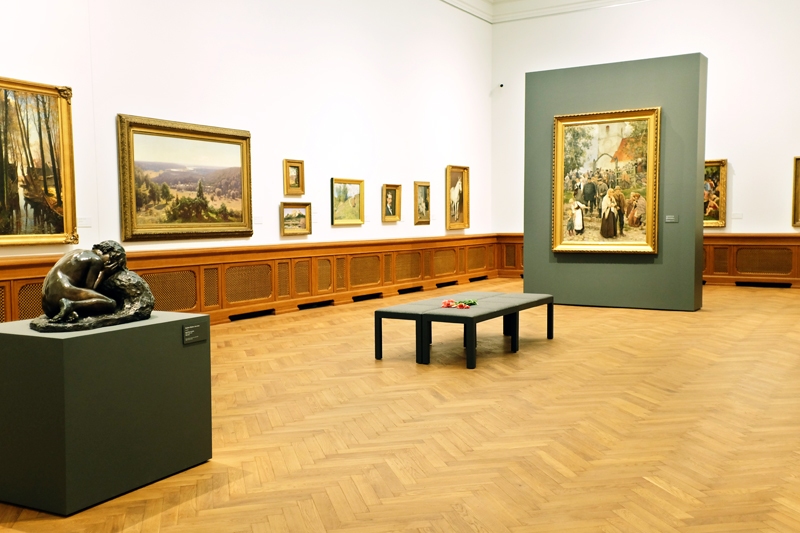 Pastāvīgās ekspozīcijas zāle ar Jaņa Rozentāla gleznu «No baznīcas».
Autors: Māra Brašmane