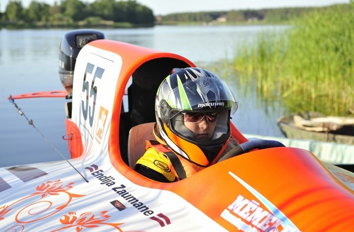  Endija Zaumane ir Baltijas vicečempione JT-250 laivu klasē un čempione GT-15 laivu klasē.
Autors: no «Bauskas Dzīves» arhīva