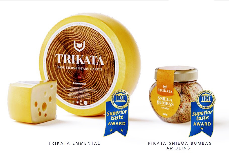 Godalgotie «Latvijas Piena» zīmola «Trikāta» sieri.
Autors: Publicitātes foto.