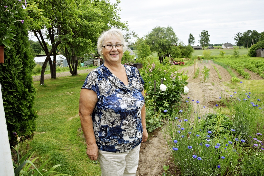 Stelpiete Tatjana Ivanova daudz laika pavada dārzā, kur katra dobīte un krūms ir pedantiski aprūpēts. 
Autors: Ivars Bogdanovs
