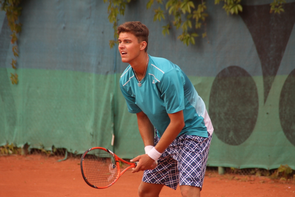 Mārtiņš Podžus (attēlā) vienīgo panākumu Latvijas izlasei atnesa dubultspēlēs kopā ar Miķeli Lībieti. 
Autors: no «Bauskas Dzīves» arhīva