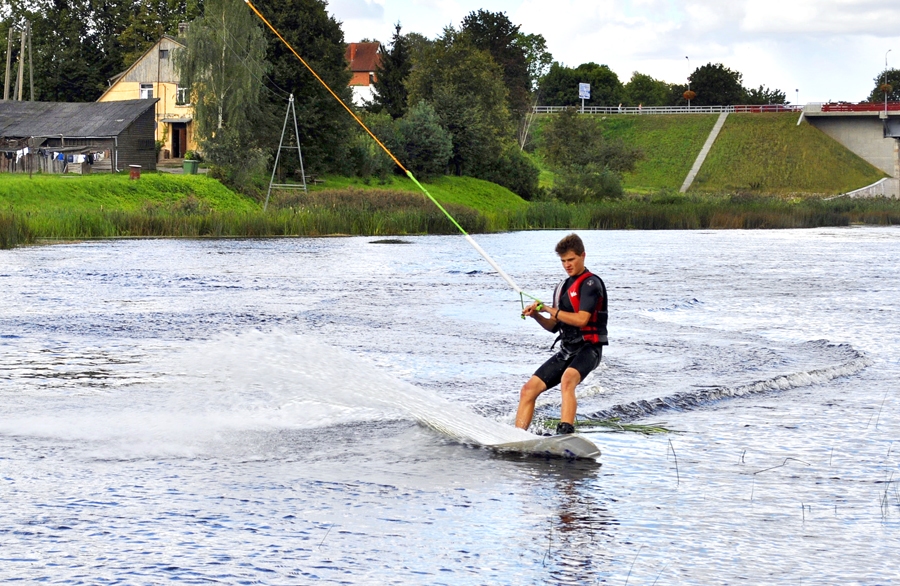 Mārtiņš Vīgups viens no pirmajiem iemēģina veikparka sistēmu.
Autors: Artūrs Dulbe