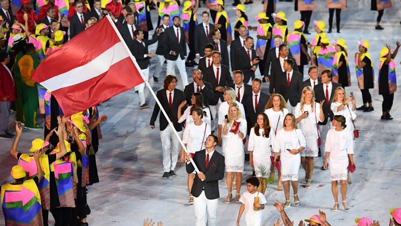 Latvijas delegācija Rio olimpisko spēļu atklāšanā.
Autors: sportacentrs.com