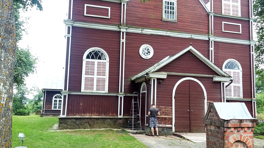 Brunavas Sv. Jāņa Kristītāja Romas katoļu baznīcas un zvanu torņa fasādes atjaunošana.
Autors: L. Galgatāvičūte