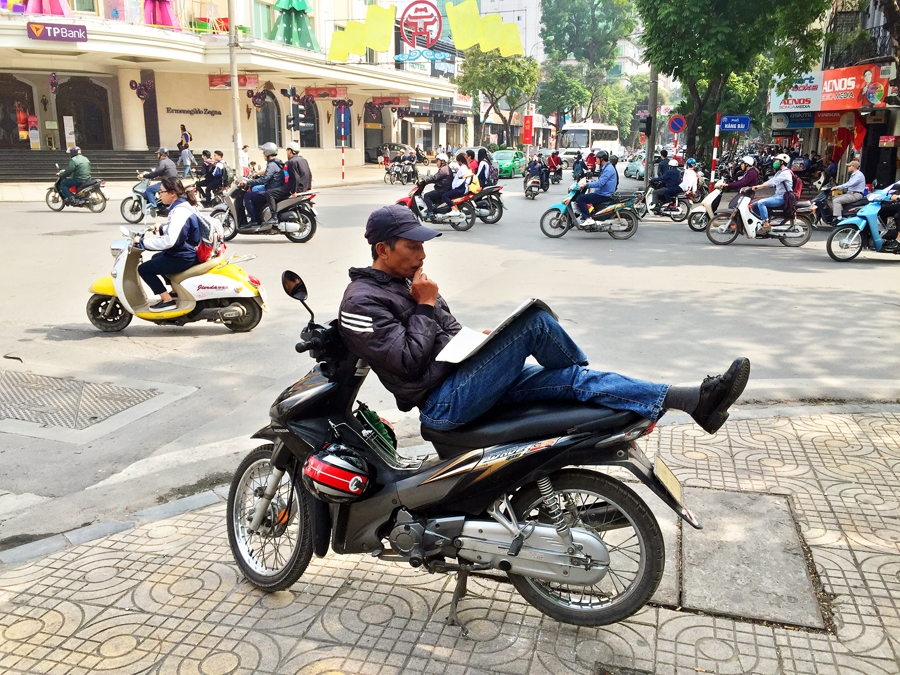 Vjetnamas pilsētu ielās automobiļus var reti sastapt.
Autors: no personiskā albuma