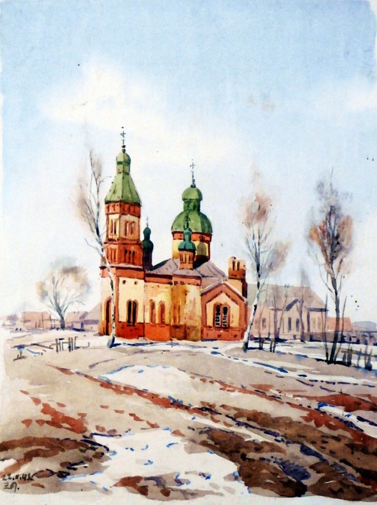 Pareizticīgo baznīca. Autors – Zigurds Gustiņš.
Autors: no muzeja krājumiem.