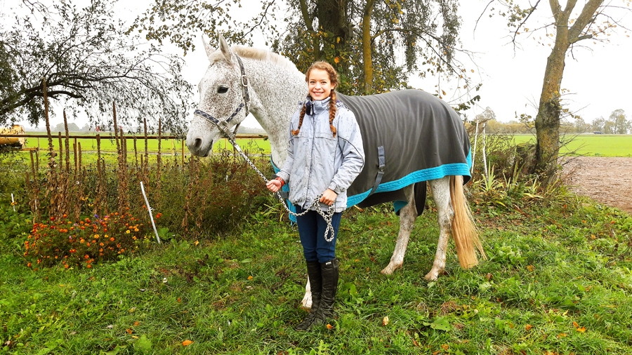 Beāte Untāle kopā ar savu zirgu Šakiru.
Autors: Artūrs Dulbe