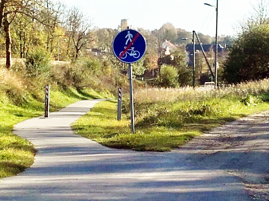 Huligāniska rīcība – ceļa zīme pagriezta par 180 grādiem.
Autors: Aculiecinieka foto.