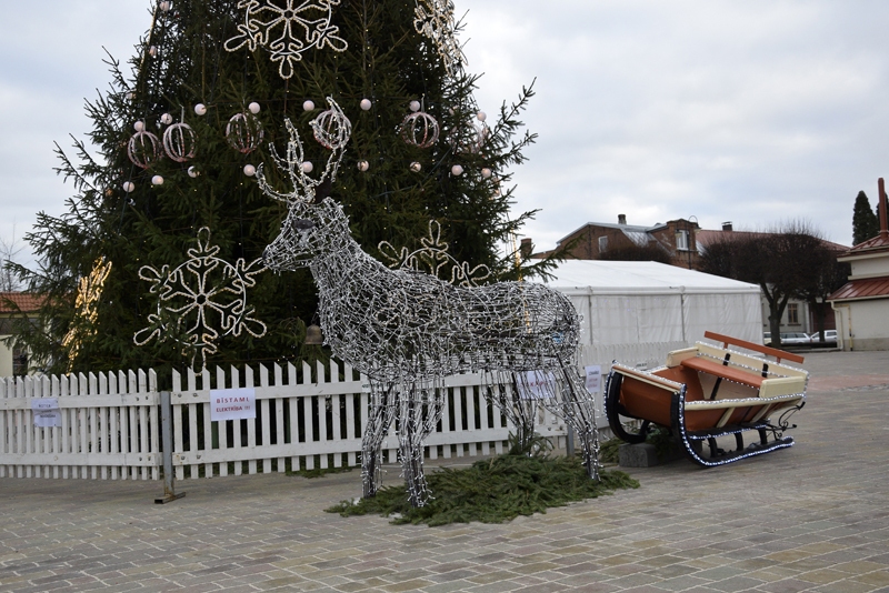 Kamanas, ziemeļbriedi rotā elektrisko lampiņu virtenes, kuras jāapskata ar acīm, nevis jācenšas kaut ko knibināt, kāpt virsū vai kā citādi bojāt. 

Autors: Ivars Bogdanovs