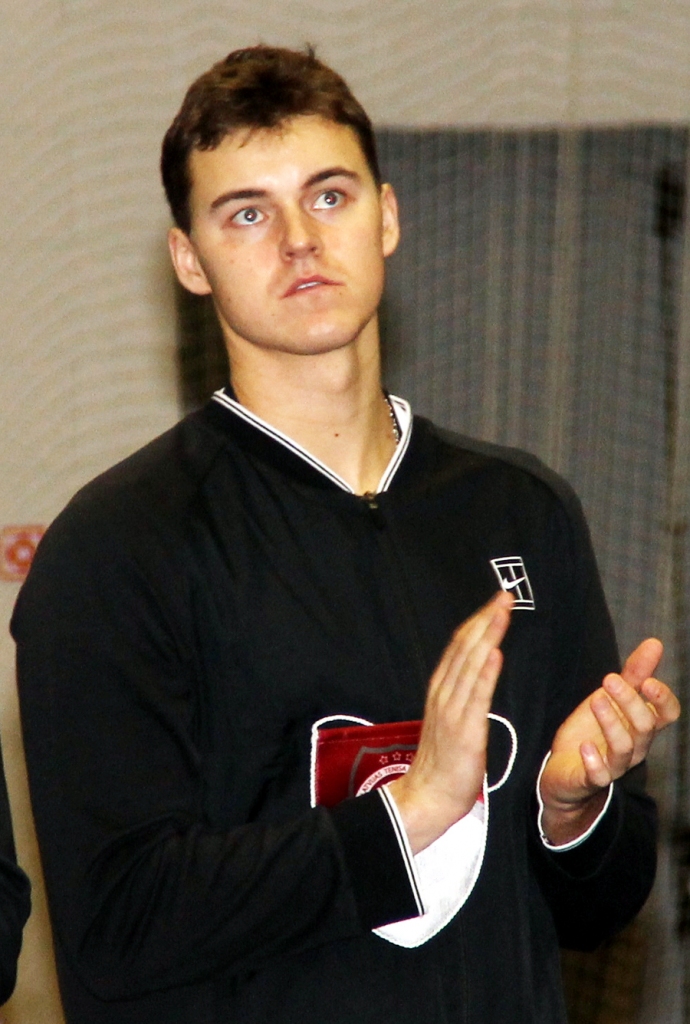 Mārtiņš Podžus bija Latvijas valsts izlases līderis Deivisa kausa izcīņas posmā Jelgavā.
Autors: Uldis Varnevičs