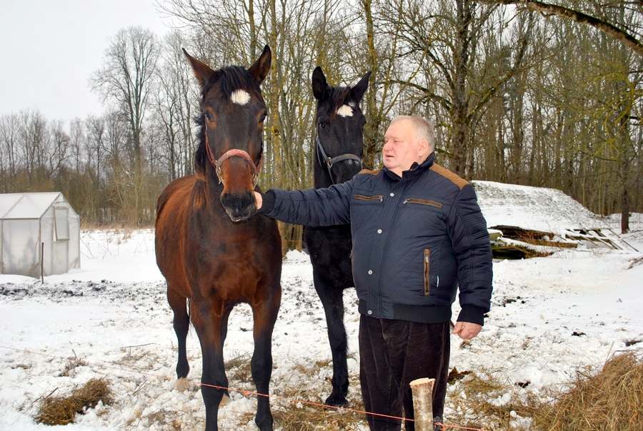 Ilgoņa Mašinska lielākie palīgi saimniecībā – Galaktika un Cigoriņš.
Autors: Māris Krūmiņš