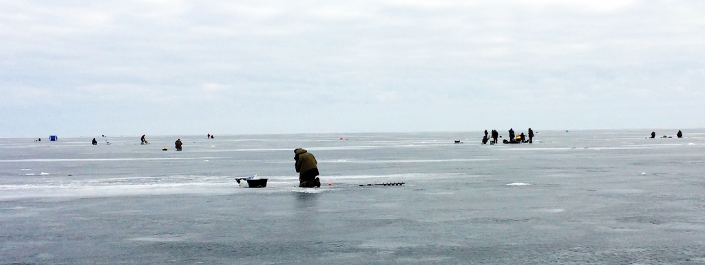 Ezera krasti nav saskatāmi – pie horizonta ledus saplūst ar debesīm.
Autors: no personiskā albuma.