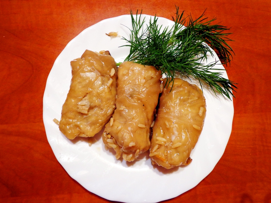 Skābētu kāpostu tīteņi ar sēnēm.
Autors: Ligita Asare