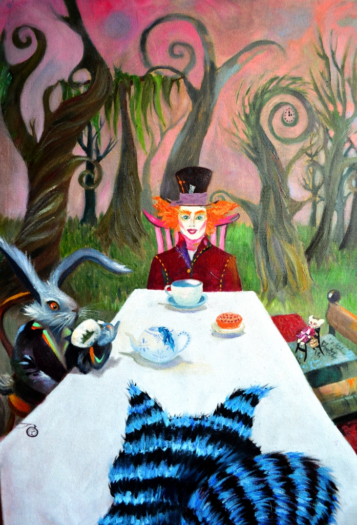 «Alise Brīnumzemē». Artas Aurēlijas Ikertes glezna.
Autors: Laura Ikerte