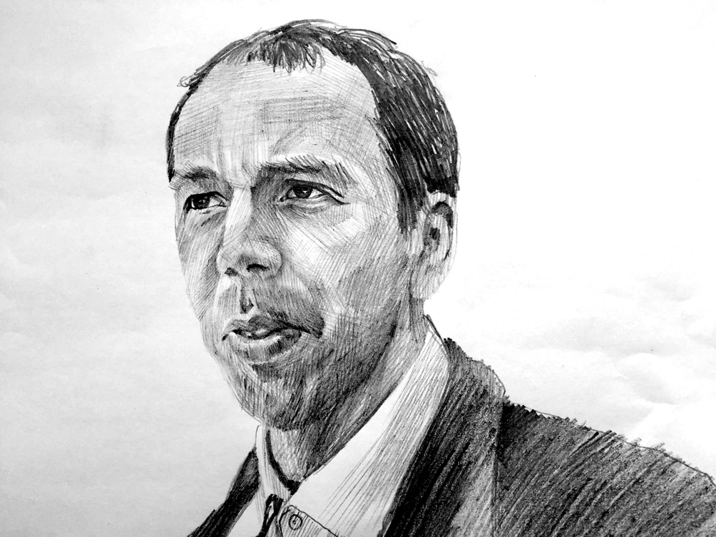 Jānis Kovals, Zaļo un zemnieku savienības saraksta Vecumniekos līderis.
Autors: Zīmējums – Laura Matilde Ikerte