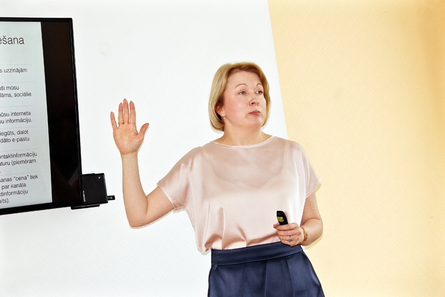 Katerīnas Čerņavskas lekcija šoreiz bija domāta nevis iesācējiem, bet gan uzņēmējdarbības profesionāļiem.
Autors: Uldis Varnevičs