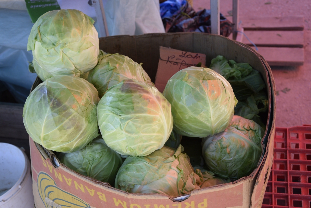 Jaunie kāposti Bauzes tirgū.
Autors: Ivars Bogdanovs