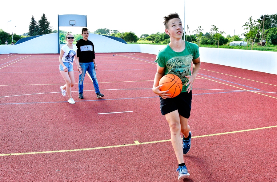 Lauris Pudņiks labprāt jaunajā arēnā spēlē basketbolu.
Autors: Ivars Bogdanovs