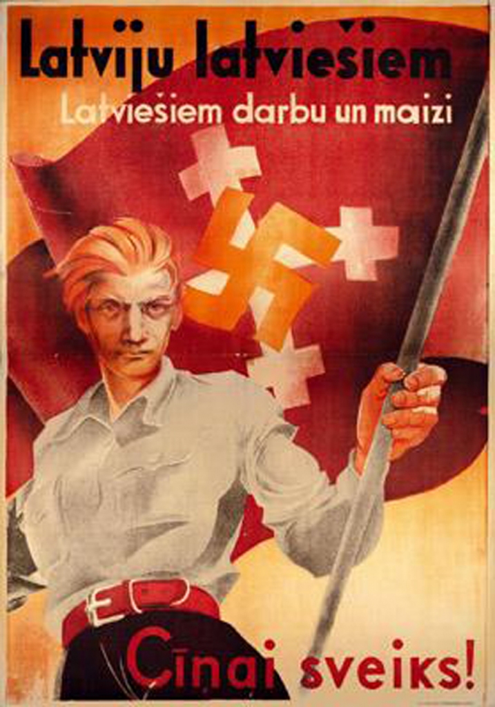 Pērkonkrusta propogandas plakāts, 20. gs. 30. gadi.
Autors: no Bauskas muzeja krājuma
