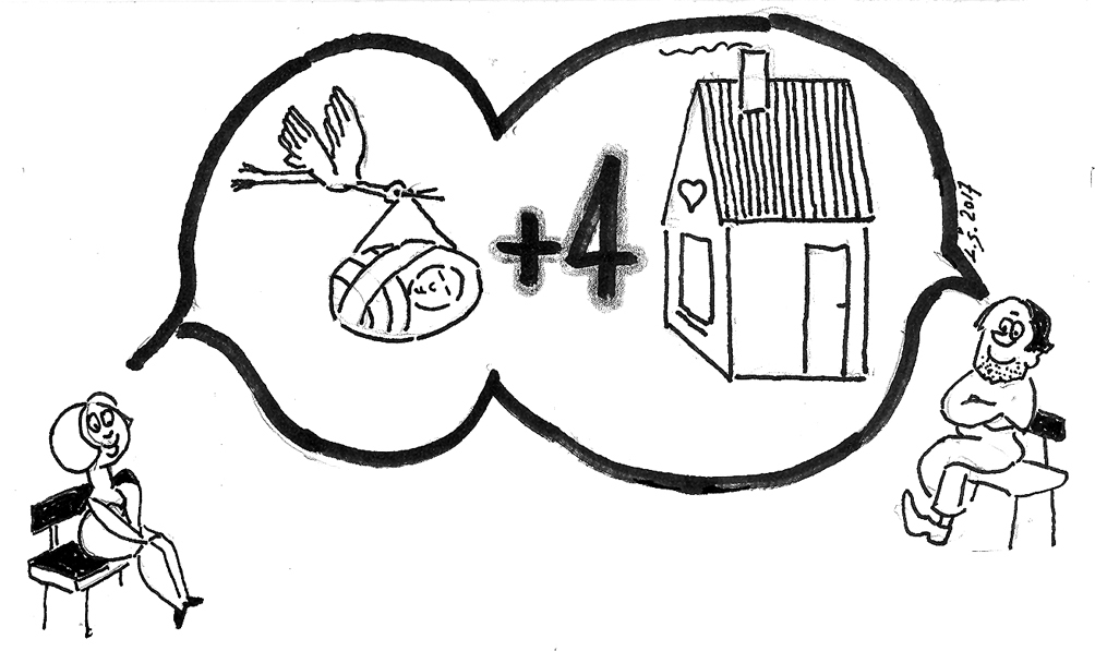 VALSTS LIELĀKAIS DEFICĪTS – BĒRNI. FAKTS: nākamajā gadā plānots ieviest papildu piemaksu par kopējo nepilngadīgo bērnu skaitu ģimenē – no desmit eiro par diviem bērniem līdz 166 eiro par pieciem bērniem, bet par katru nākamo 50 eiro.
Doma spārnota klīst tautā,/ Bērni mīlestībā dzimst, ne naudā./ Miķelis spriež prātu lēnu:/ Maz to mīlestības bērnu./ Vieni nonāk svešos namos,/ Citi pārdoti tiek štatos,/ Kādam gan vēl sliktāk klājas –/ Aizklīst viens un nezin’ mājas./ Bērniņu  lai vairāk dzimtu,/ Pabalstā dos dažu simtu/ Tiem, kam ģimenes aug kuplas/ Tā kā siltā pākstī pupas./ Mērķī trāpīts, garām šauts?/ Galvu nelauzīsim daudz,/ Rezultātu rādīs laiks –/ Priekā staros mātes vaigs?
Autors: Zīmējums – Laimonis Šulcs, rīmes – Daina Ziemele